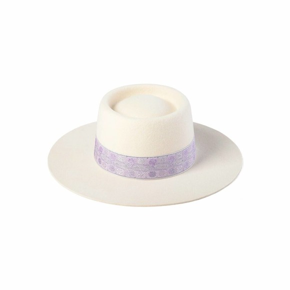 Lack of Color Lavender Lolita Boater Australian 100% Laine Wool NOWT Hat main image 6